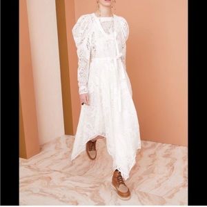 Ulla Johnson ivory lace western dress